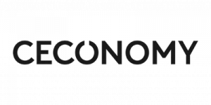 Logo von CECONOMY in dunkler Wortmarke auf weißem Hintergrund.