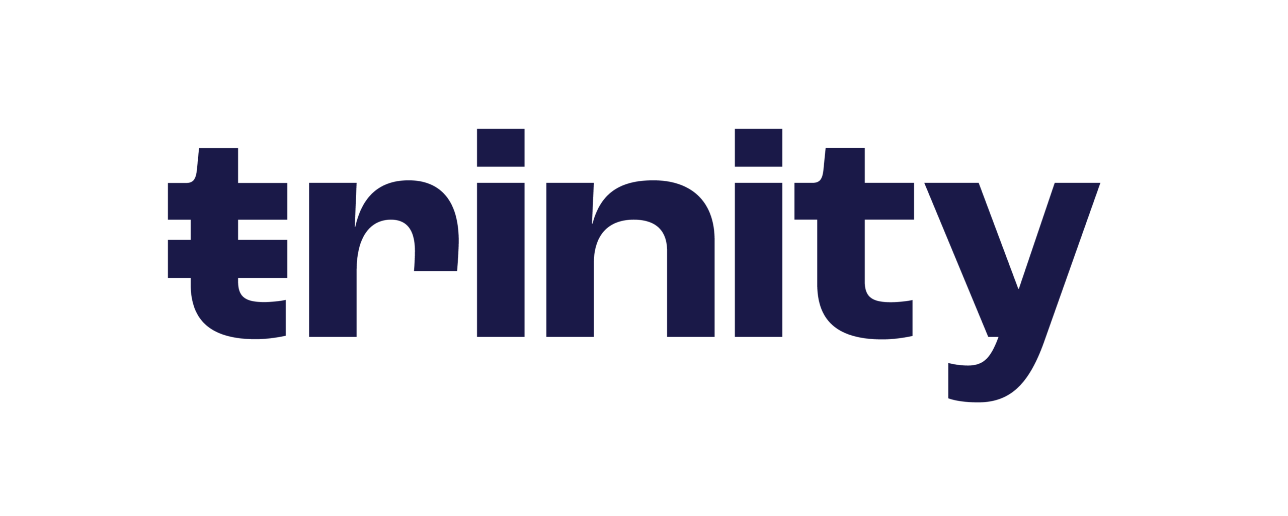 Logo der Trinity Management Systems GmbH – moderner Wortmarken-Schriftzug in Blau